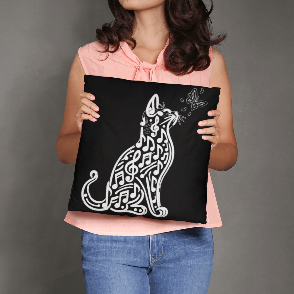 music cat pillow