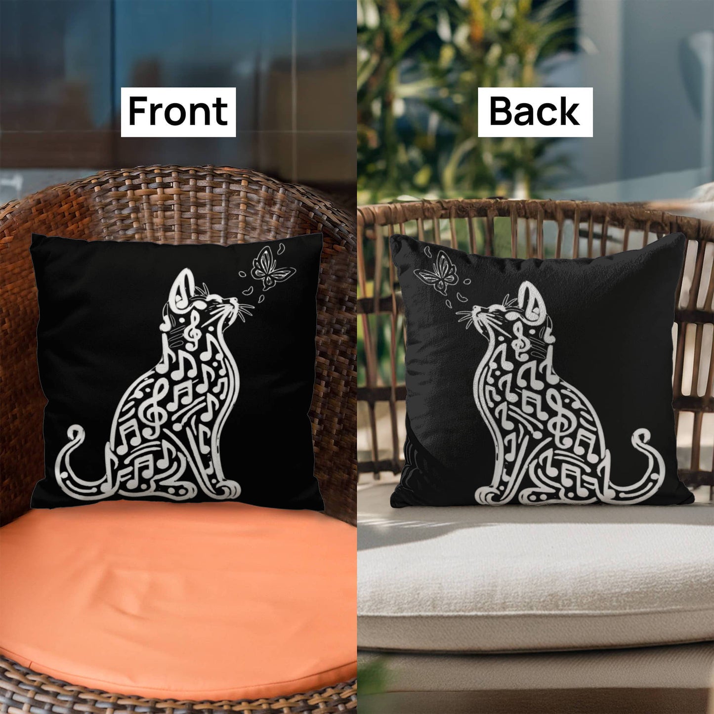 music cat pillow