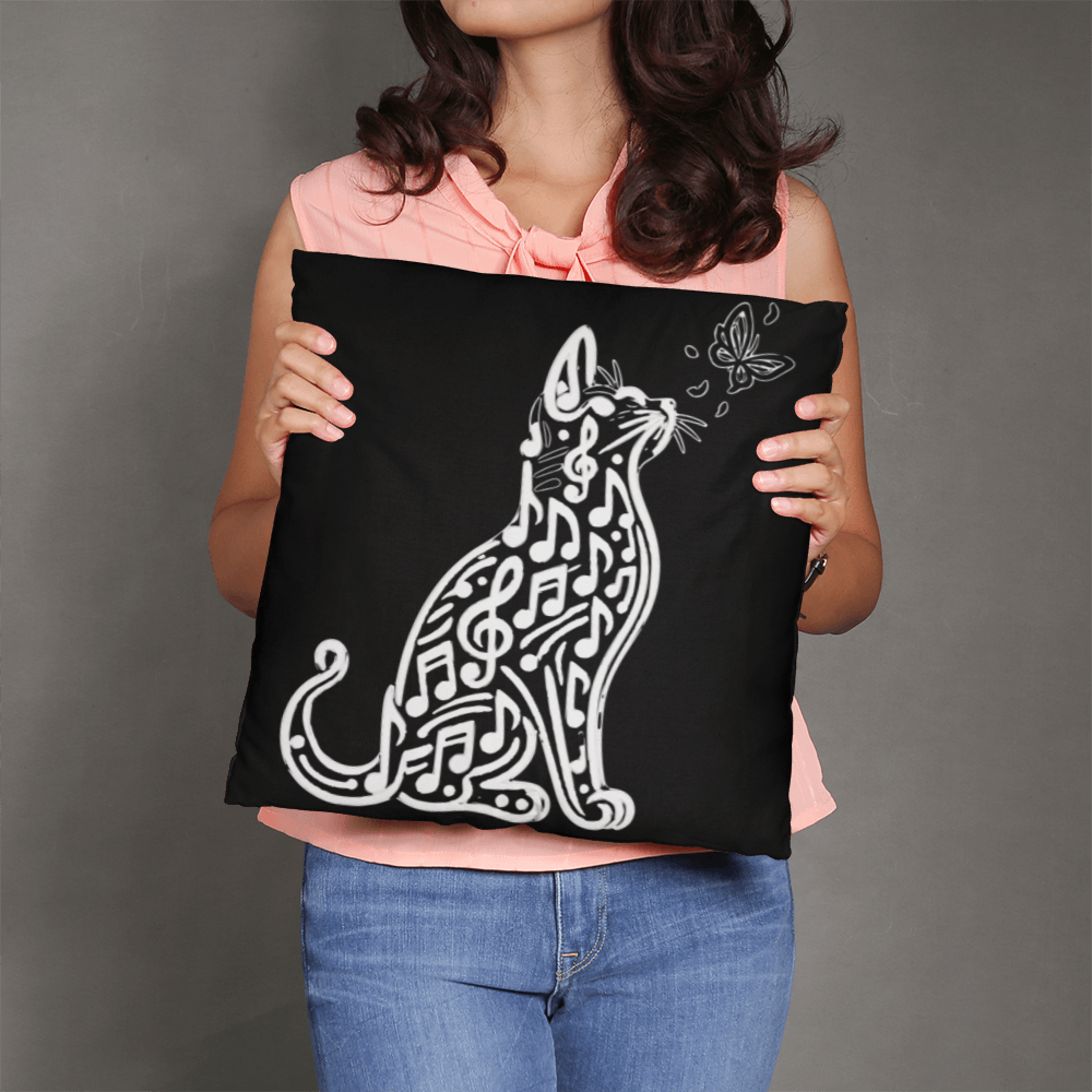 music cat pillow