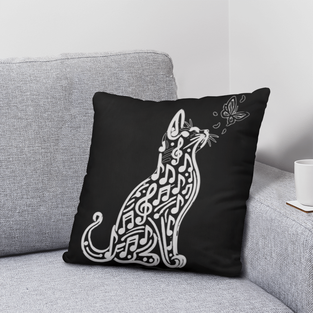 music cat pillow