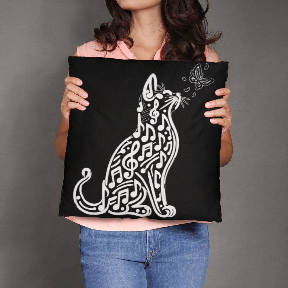 music cat pillow