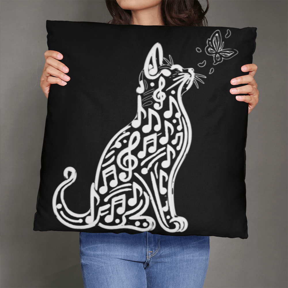 music cat pillow