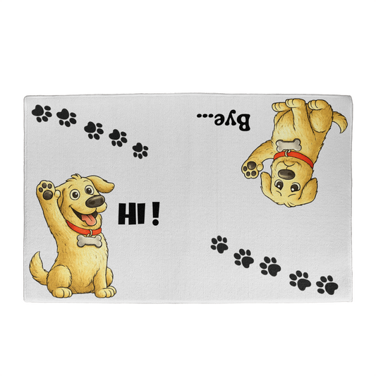 Hi / Bye Dog Door Mat