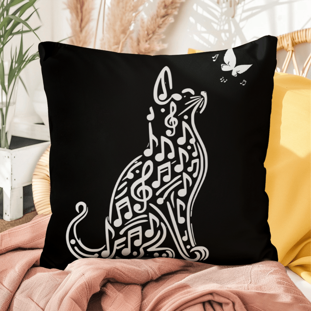 Melody Cat Pillow – Where Music Meets Soul