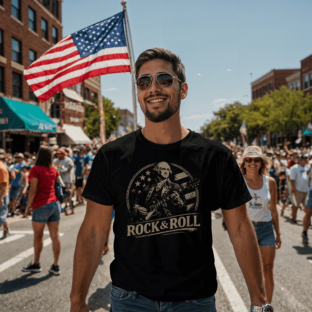 Washington Rocks Vintage Guitar T-Shirt