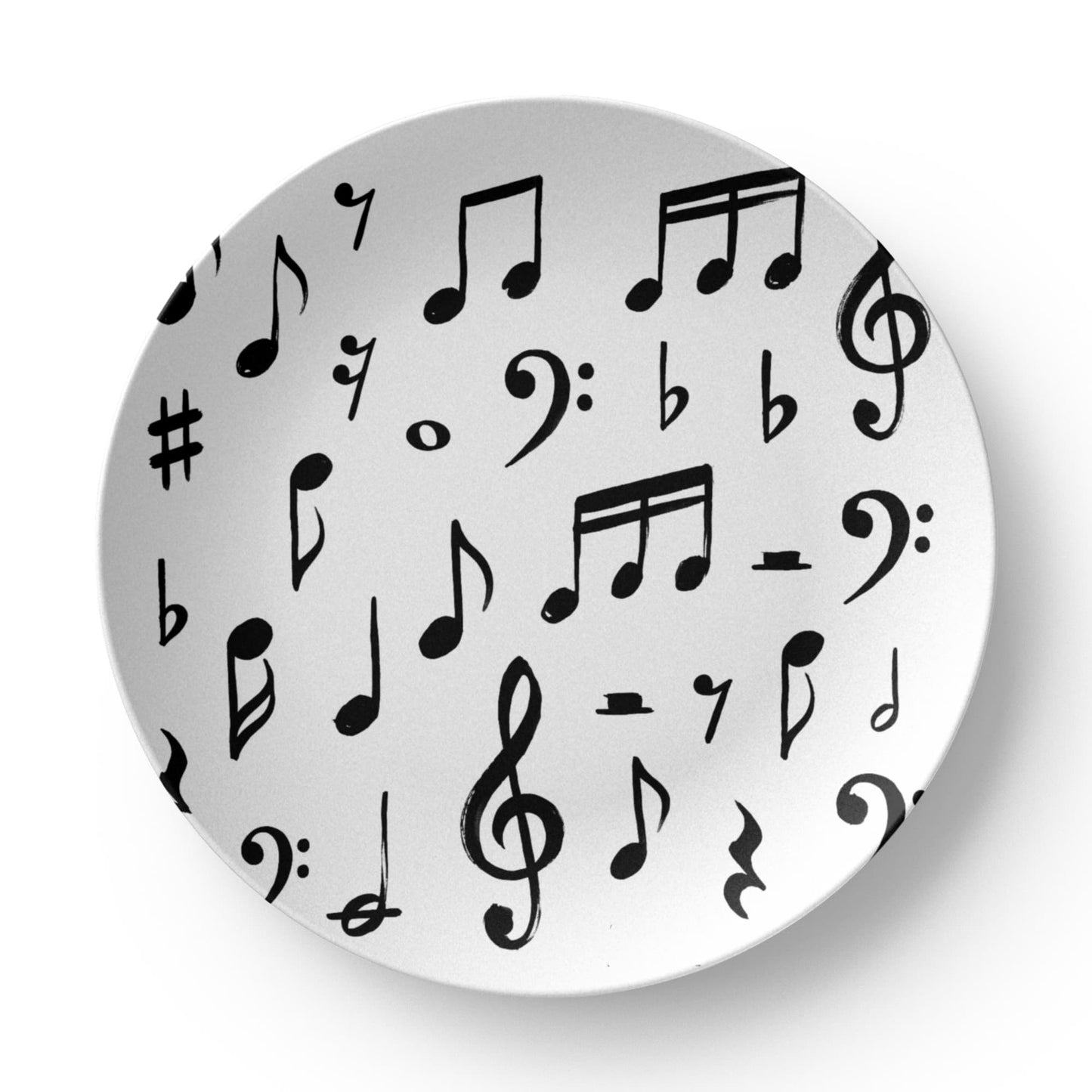 music notes plate