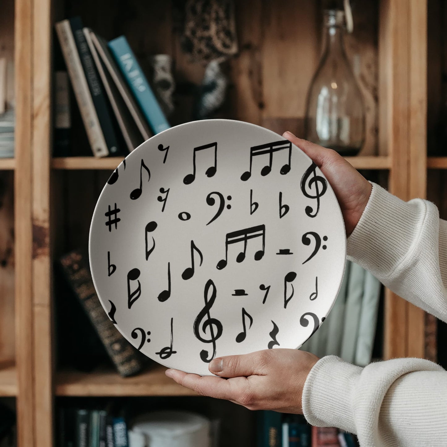 music notes plate