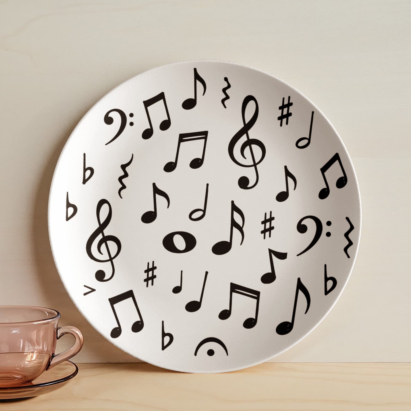 Music Notes Decorative Plate – Large Notes