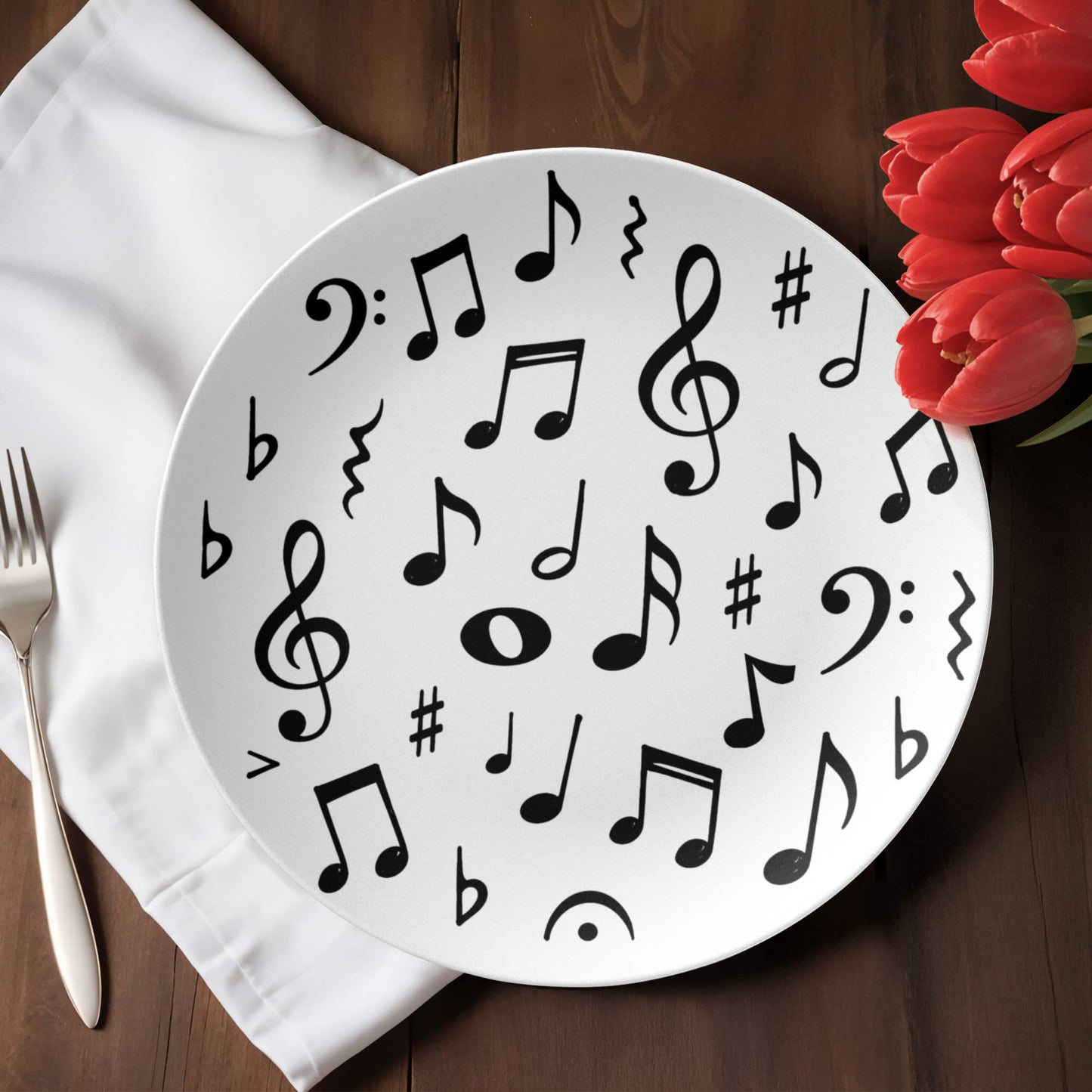 Music Notes Decorative Plate – Large Notes