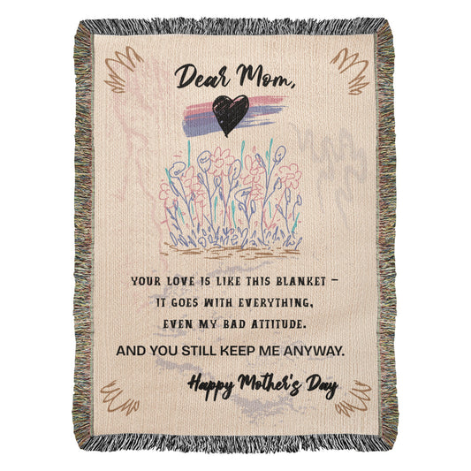 To My Mom Woven Blanket – Meaningful Mother’s Day Gift Blanket