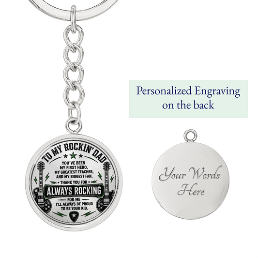 Rockin’ Dad Forever Keychain