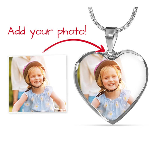 Custom Photo Heart Necklace – Upload Your Own Picture