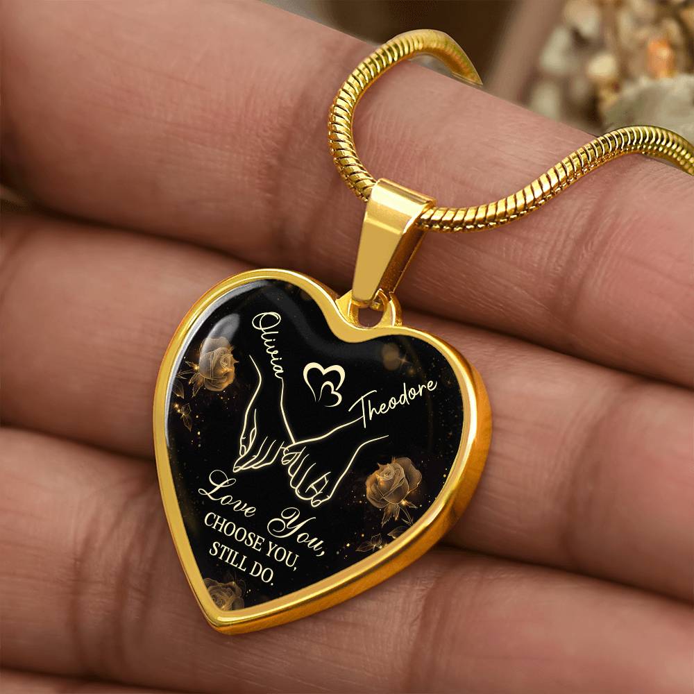 Two Names, One Heart – Custom Name Heart Necklace