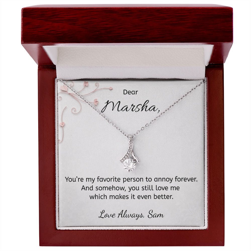 Personalized Message Card – Necklace – Luxury Box – My Favorite Person