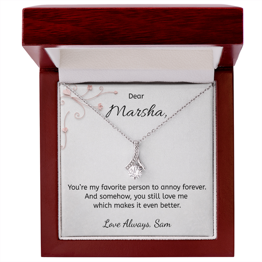 Personalized Message Card – Necklace – Luxury Box – My Favorite Person