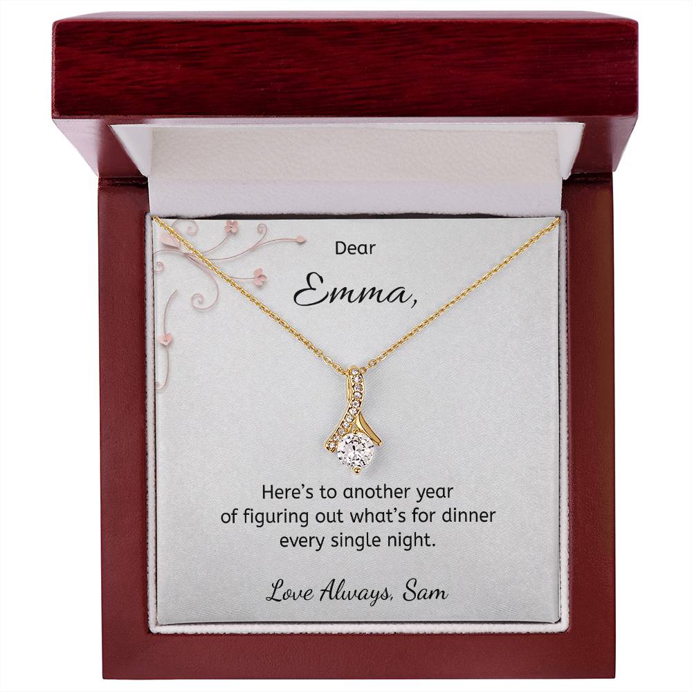 Personalized Message Card – Necklace – Luxury Box – Another Year