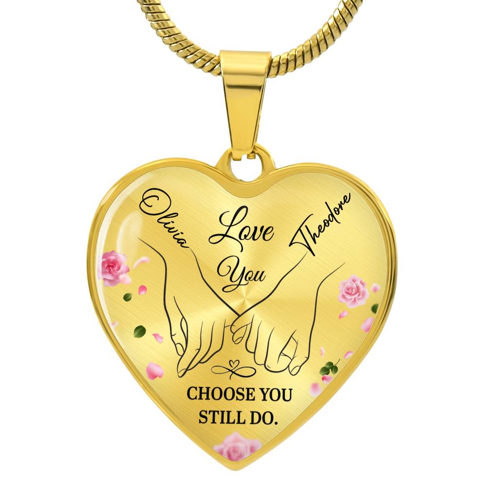 Two Names, One Heart – Heart Necklace for Couples
