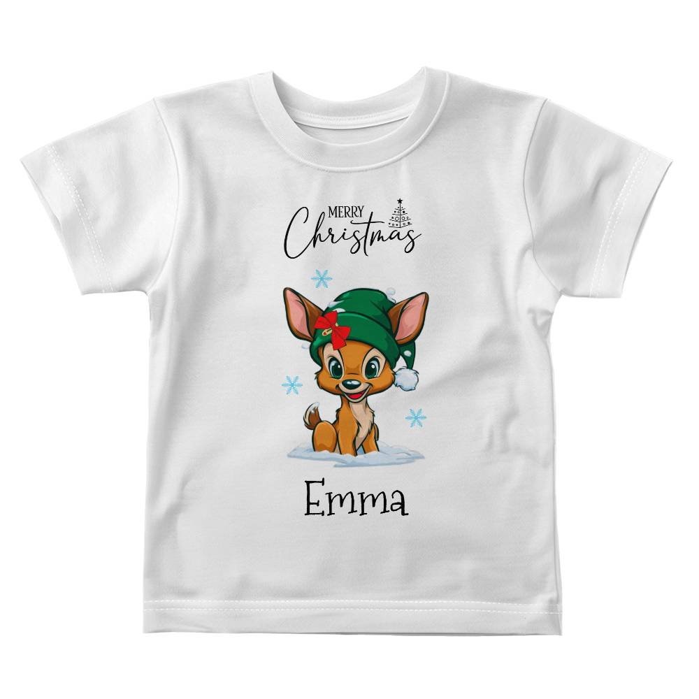 Little Reindeer Buddy Personalized Baby Jersey Tee