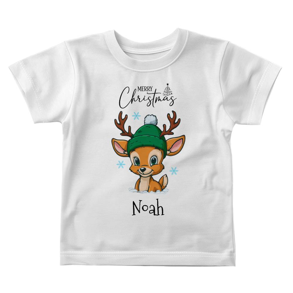 Little Reindeer Buddy Personalized Baby Jersey Tee