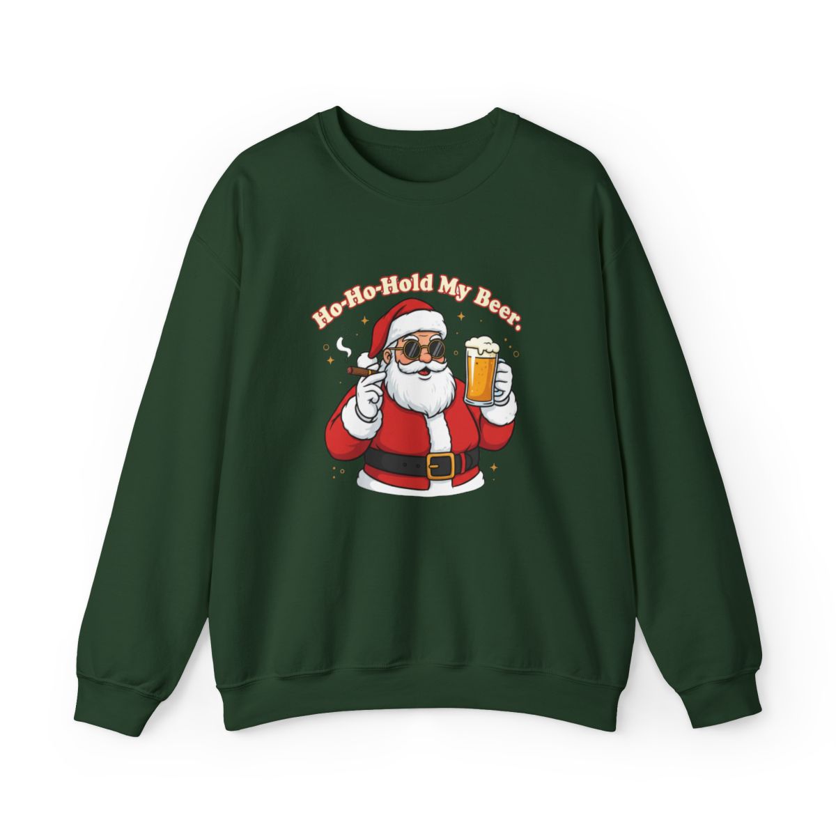 Ho-Ho-Hold My Beer Personalized Santa Sweatshirt