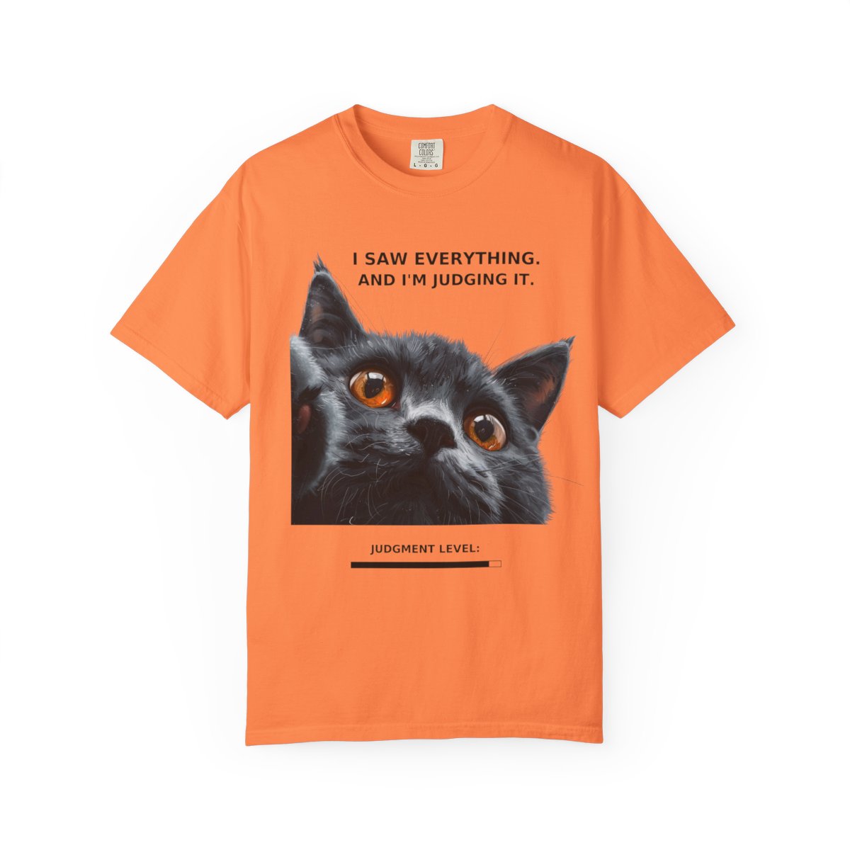 Funny Judgy Cat T-Shirt – “I Saw Everything” Meme Tee for Cat Lovers